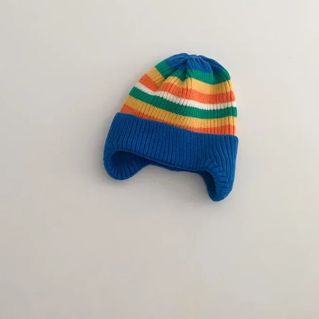 Winter Baby Beanie Hat – Soft Knit Acrylic Cap for Toddlers, Solid Color (45–50cm)