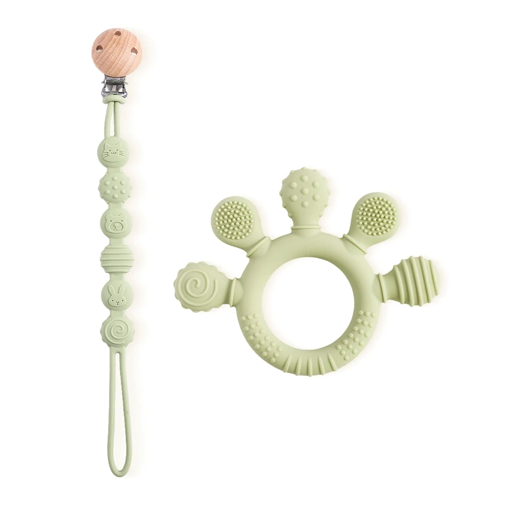 Silicone Baby Toothbrush – Safe & Soft for Ages 0–2, Multiple Colors