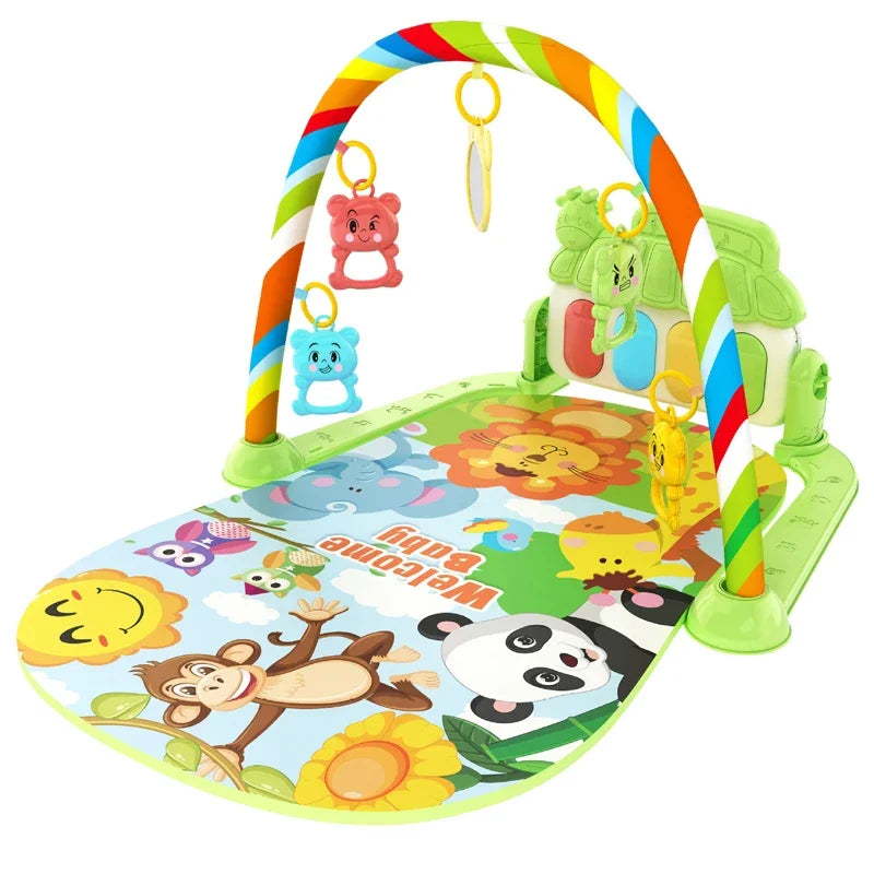 Musical Baby Activity Gym Play Mat – Soft Lights, Piano, and Tummy Time Toy for Newborns (0–12 Months)