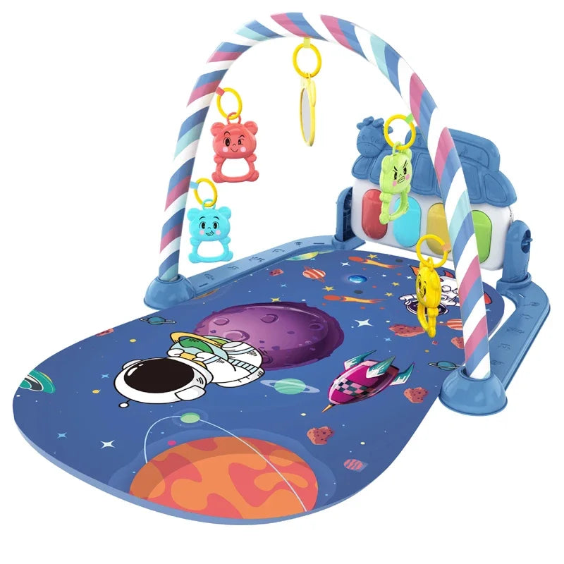 Musical Baby Activity Gym Play Mat – Soft Lights, Piano, and Tummy Time Toy for Newborns (0–12 Months)