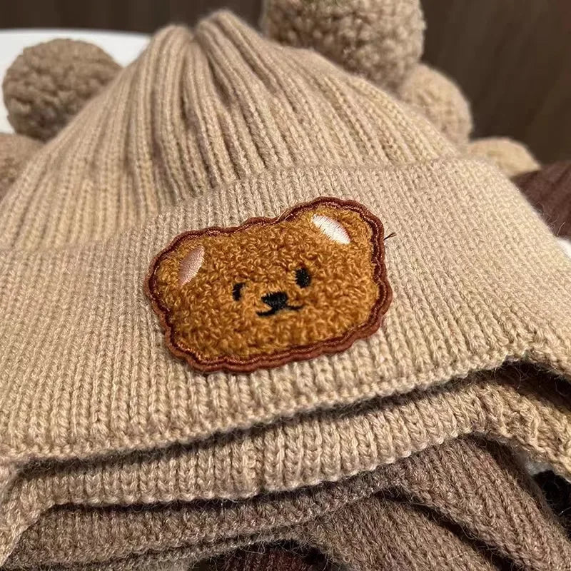 Winter Baby Beanie Hat – Soft Knit Acrylic Cap for Toddlers, Solid Color (45–50cm)