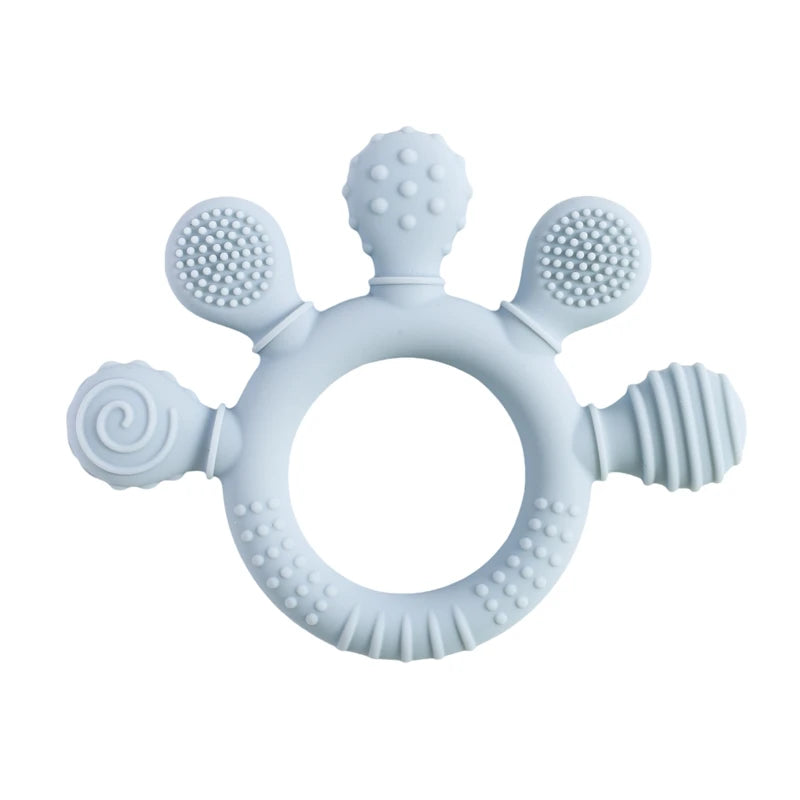 Silicone Baby Toothbrush – Safe & Soft for Ages 0–2, Multiple Colors