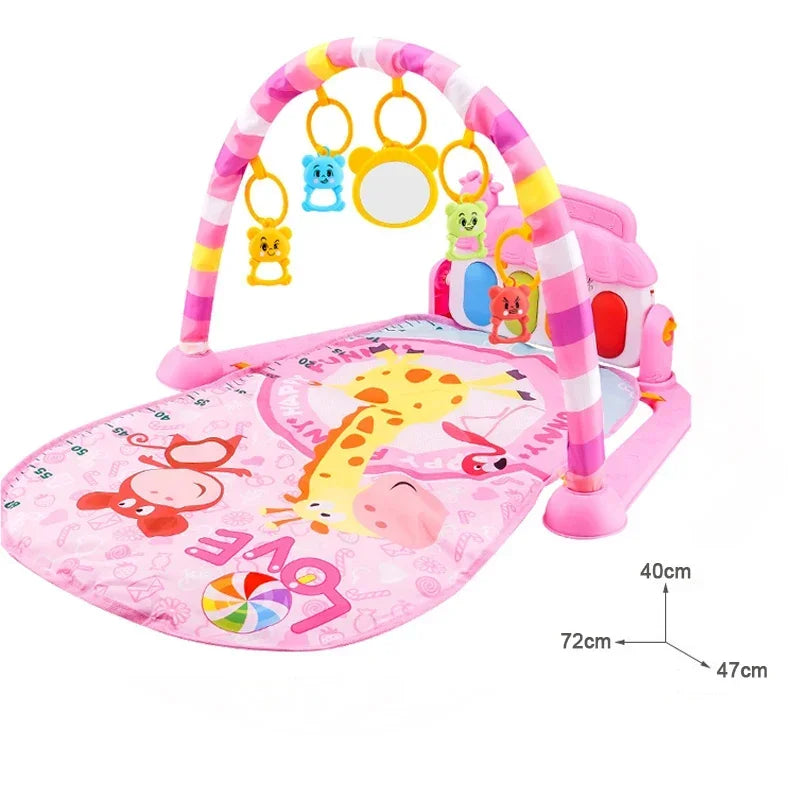 Musical Baby Activity Gym Play Mat – Soft Lights, Piano, and Tummy Time Toy for Newborns (0–12 Months)