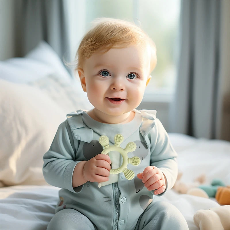 Silicone Baby Toothbrush – Safe & Soft for Ages 0–2, Multiple Colors