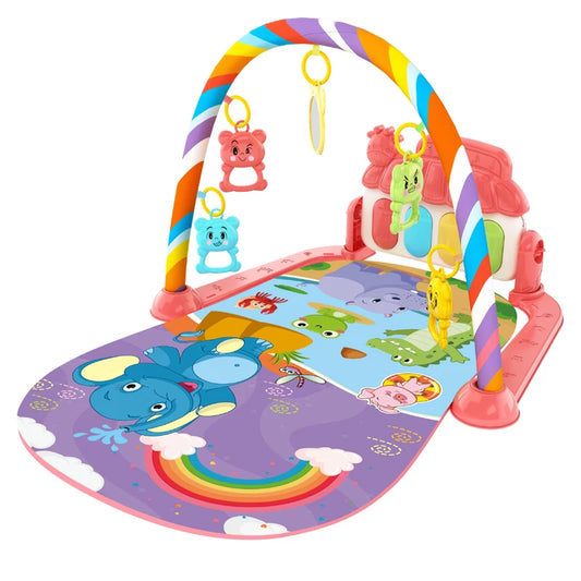 Musical Baby Activity Gym Play Mat – Soft Lights, Piano, and Tummy Time Toy for Newborns (0–12 Months)