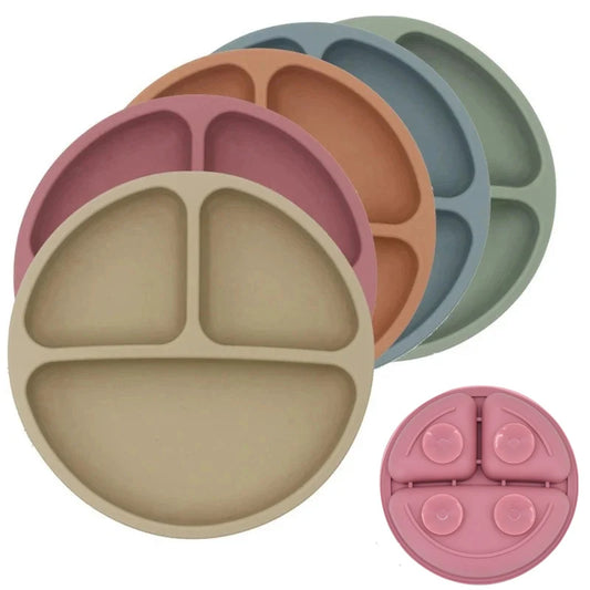 Silicone Suction Plate for Babies & Toddlers (Ages 1–4) – Non-Slip & BPA-Free, in Multiple Colors