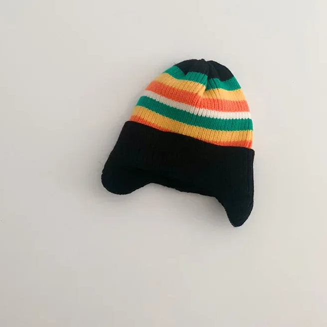 Winter Baby Beanie Hat – Soft Knit Acrylic Cap for Toddlers, Solid Color (45–50cm)