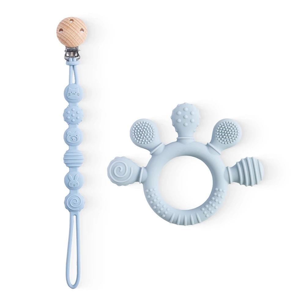 Silicone Baby Toothbrush – Safe & Soft for Ages 0–2, Multiple Colors